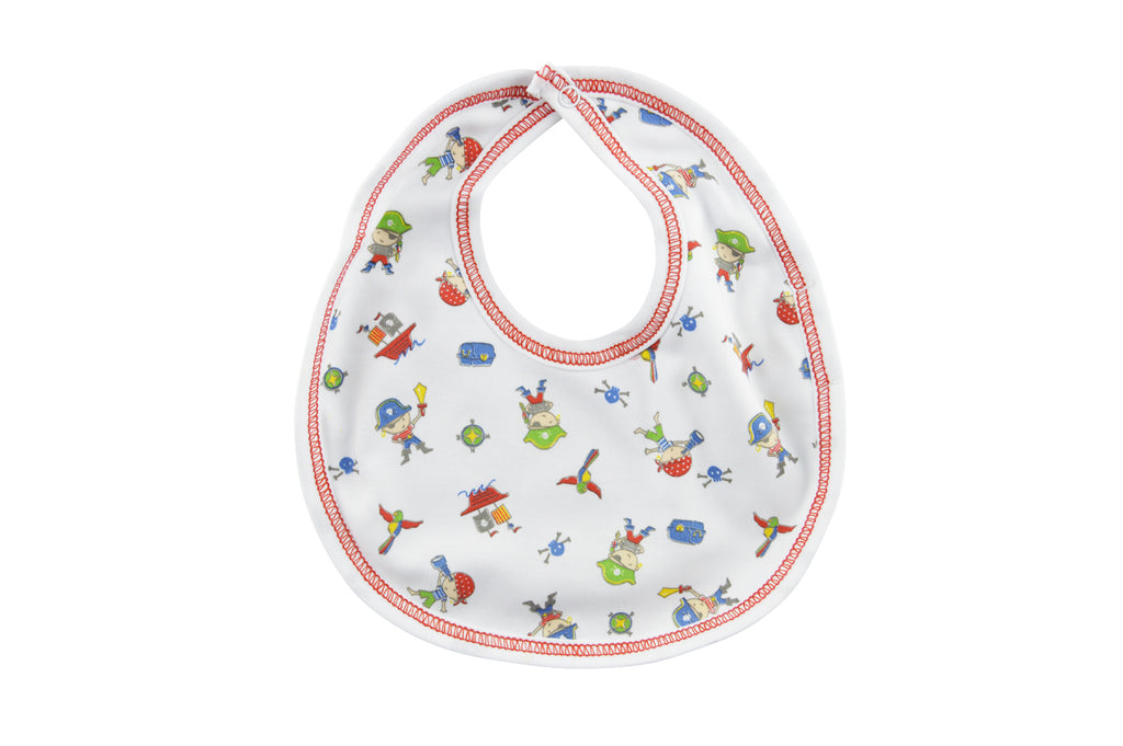 Baby Boy's Pirate Print Bib - Little Threads Inc. Children's Clothing