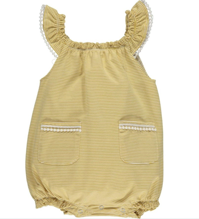Sunshine Aspen Cotton Knit Baby Romper - Little Threads Inc. Children's Clothing