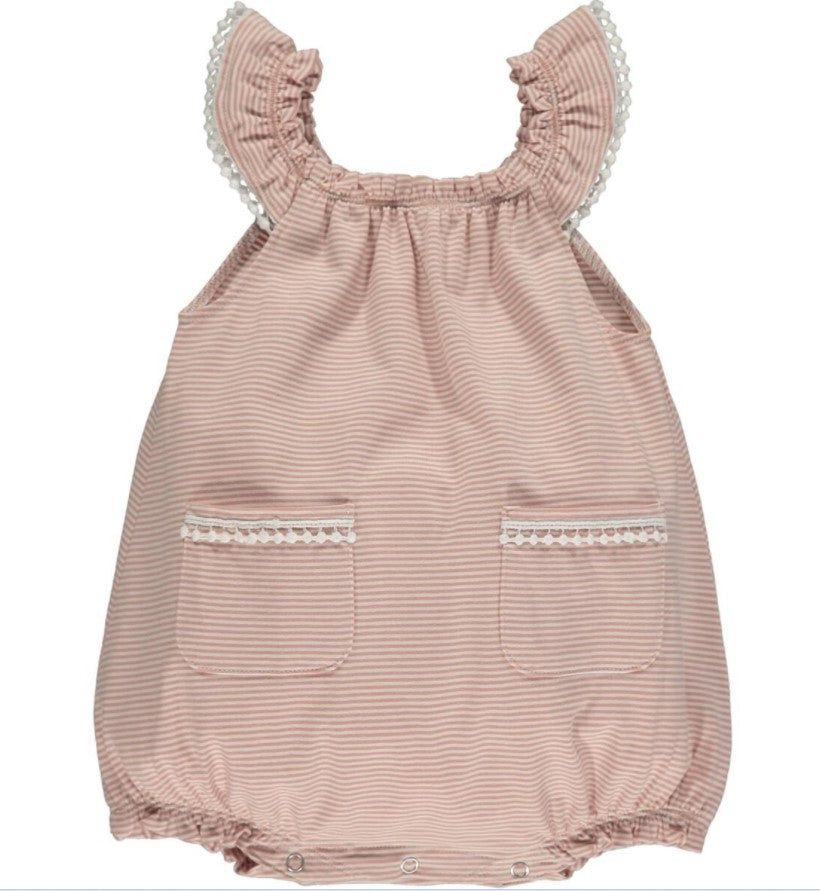 Rose Aspen Cotton Knit Baby Romper - Little Threads Inc. Children's Clothing