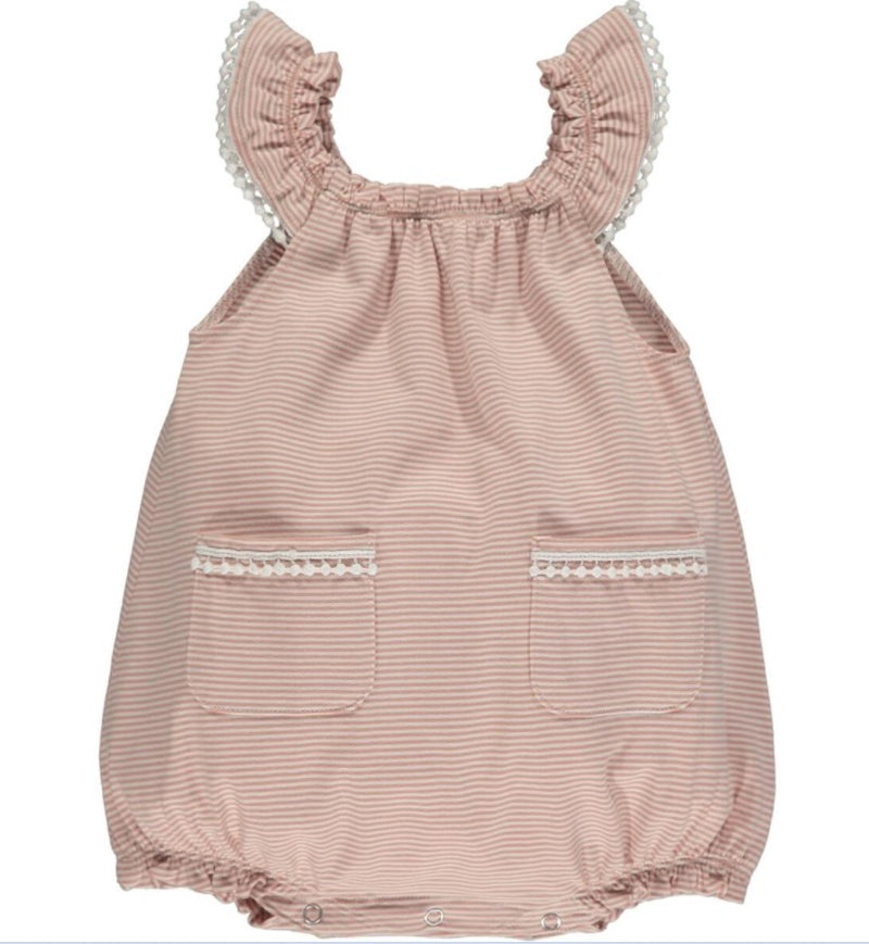 Rose Aspen Cotton Knit Baby Romper - Little Threads Inc. Children's Clothing