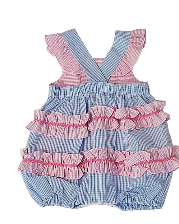 Ducky applique baby girl's romper - Little Threads Inc. Children's Clothing