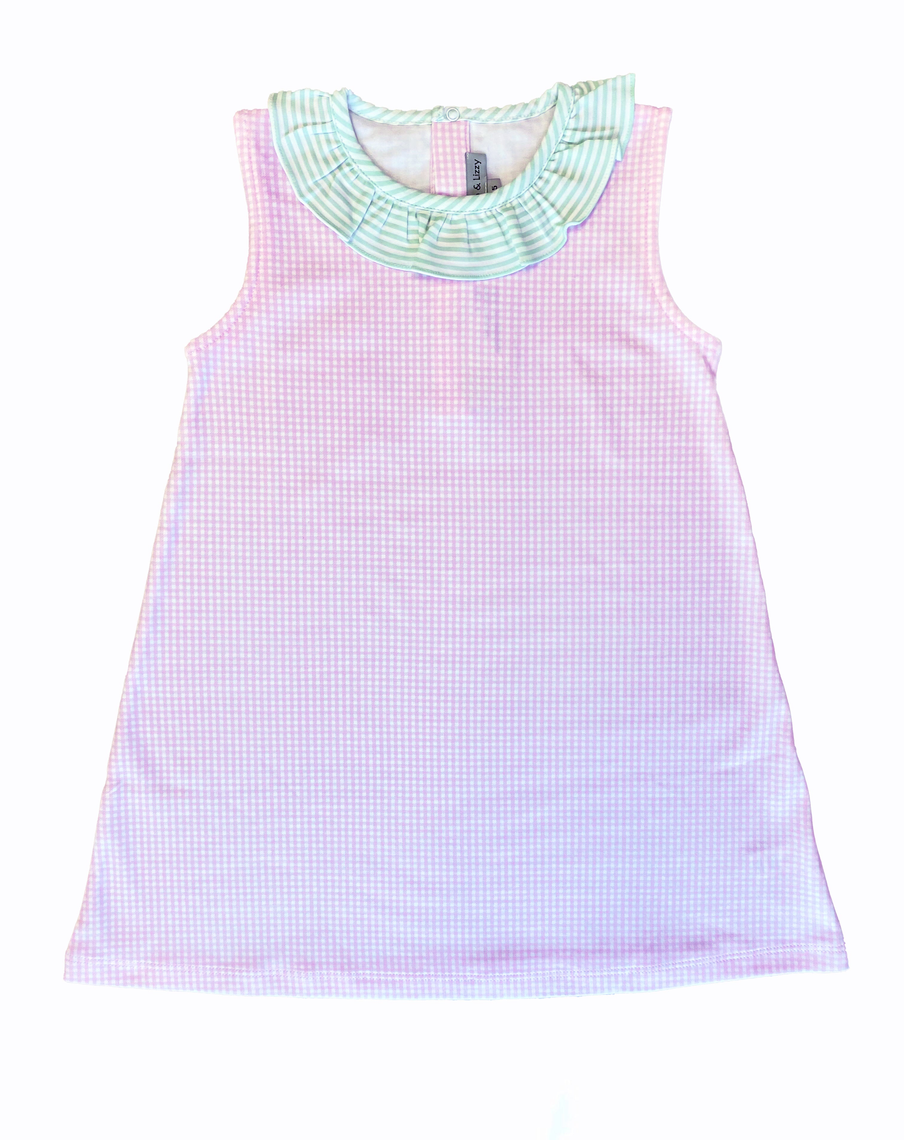 Pink Checks A Line Girl's Dress - Perfect for Monograming - Little Threads Inc. Children's Clothing