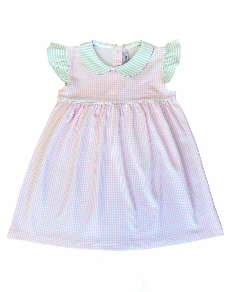 Pink Checks float Girl's Dress - Perfect for Monograming - Little Threads Inc. Children's Clothing