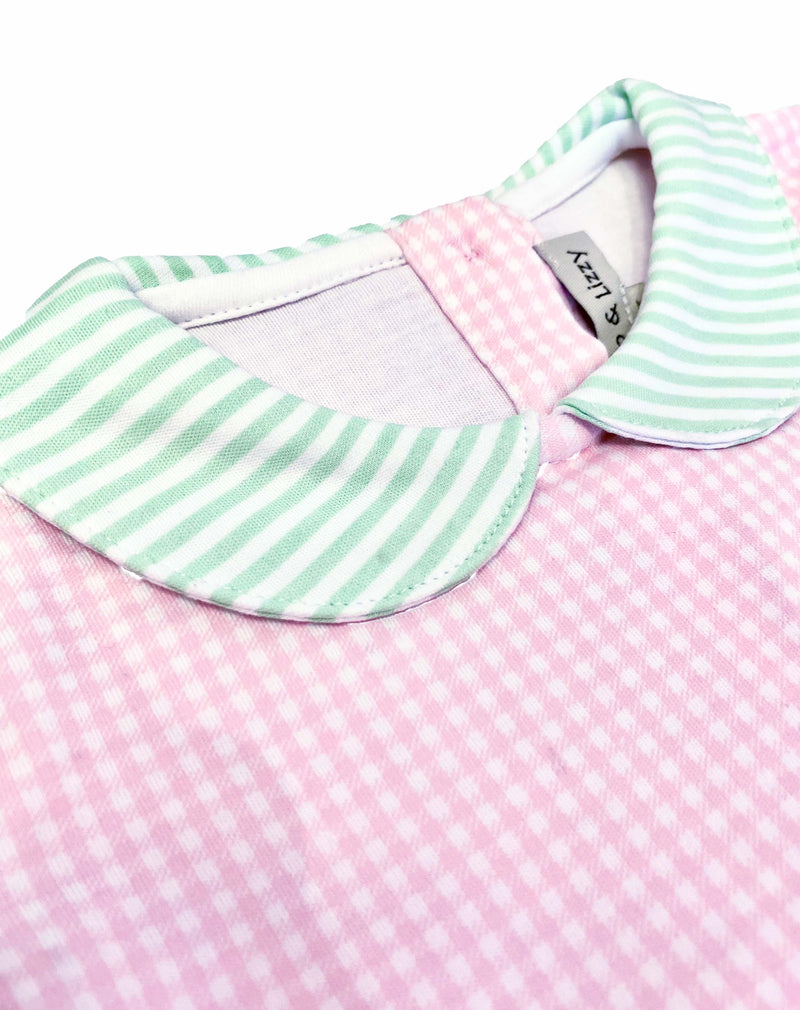 Pink Checks float Girl's Dress - Perfect for Monograming - Little Threads Inc. Children's Clothing