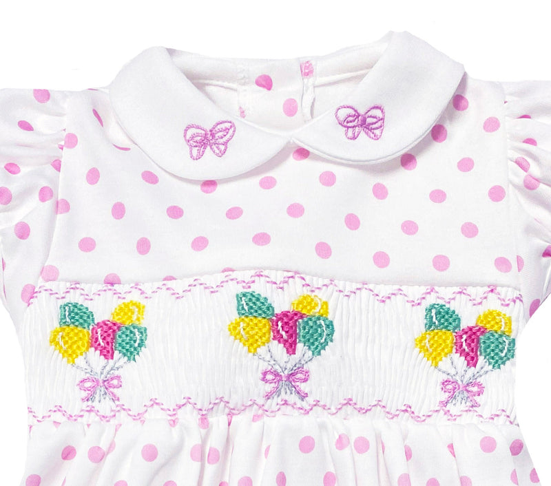 Girl's Smocked "Birthday" Dress - Little Threads Inc. Children's Clothing