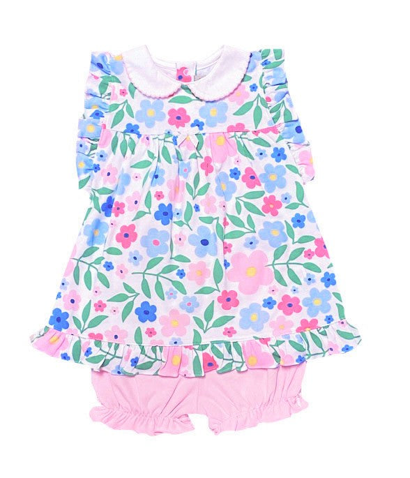 Blair Floral Pop Over Baby Girl's Dress - Little Threads Inc. Children's Clothing