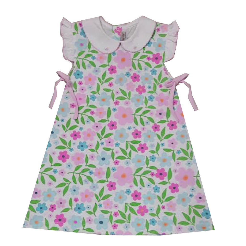 Blair Floral Peter Pan collar dress - Little Threads Inc. Children's Clothing