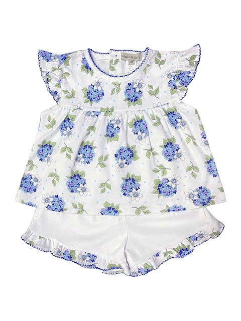 Hydrangea floral short set - Little Threads Inc. Children's Clothing