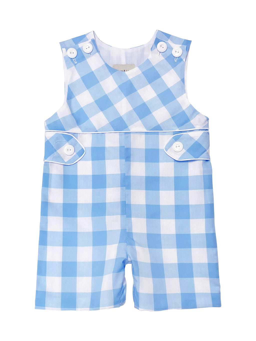 Baby Boy's Blue Check Overall - Little Threads Inc. Children's Clothing