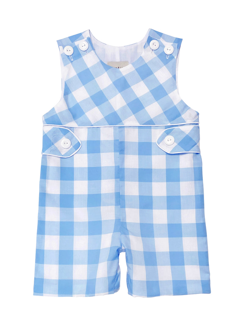 Baby Boy's Blue Check Overall - Little Threads Inc. Children's Clothing