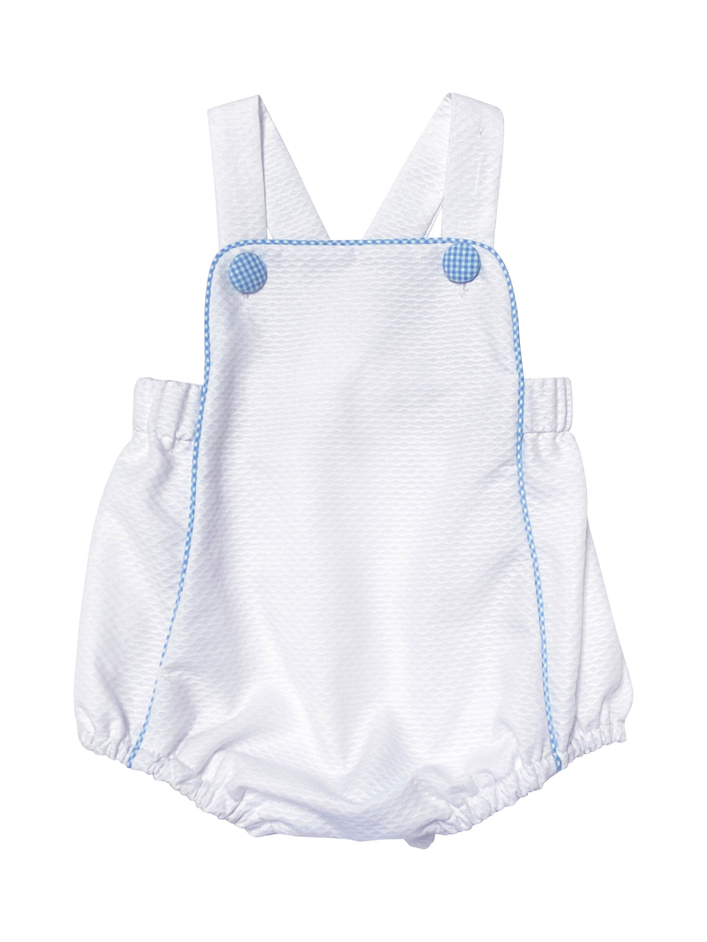 Baby Boy's Blue and White Romper - Little Threads Inc. Children's Clothing