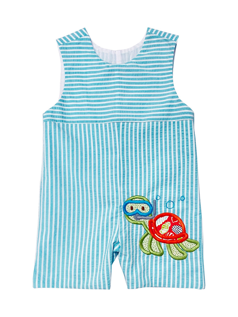 Turtle Overall - Little Threads Inc. Children's Clothing