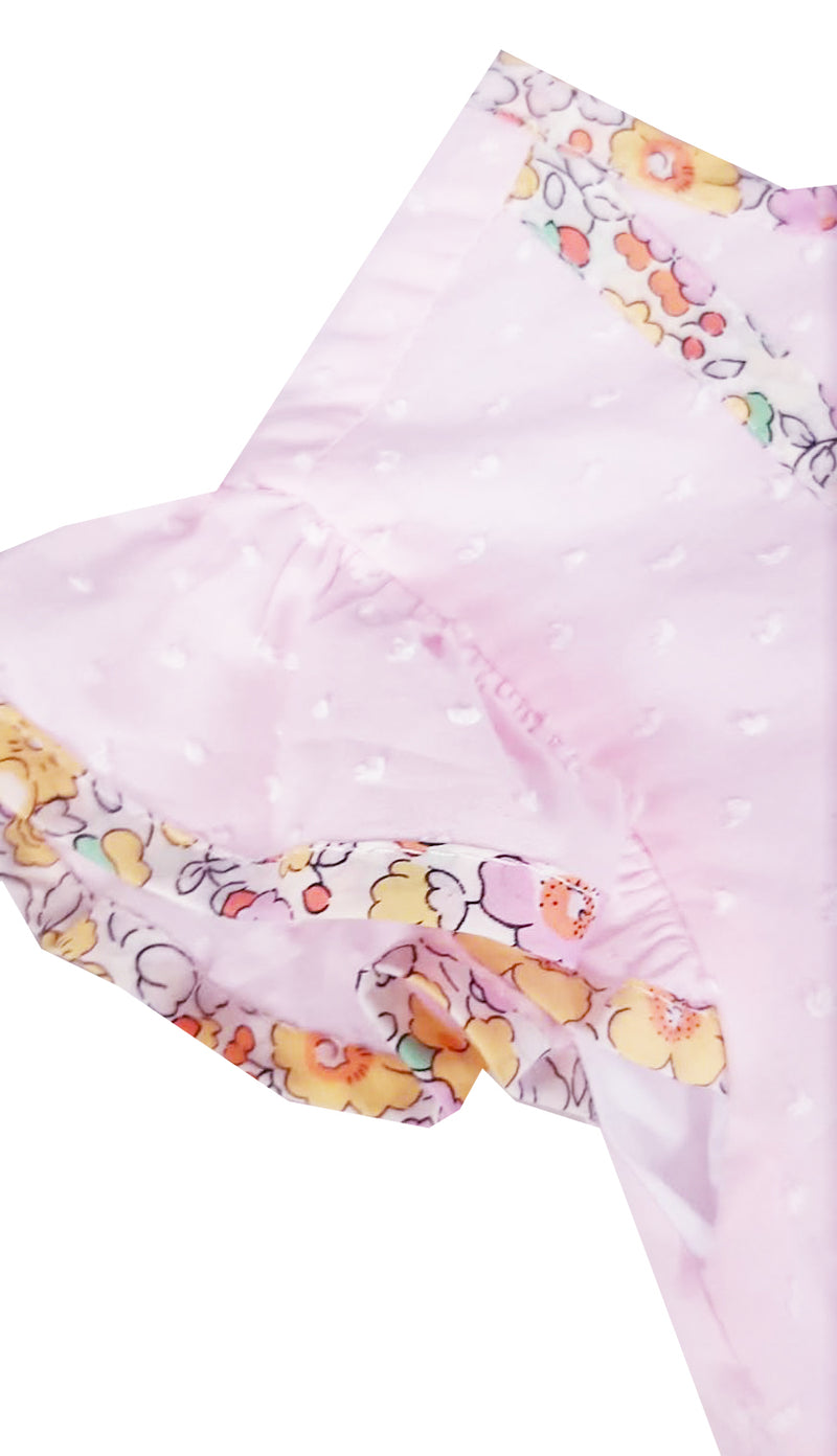 Girl's Pink Plumetti "Liberty" A-Line Dress - Little Threads Inc. Children's Clothing