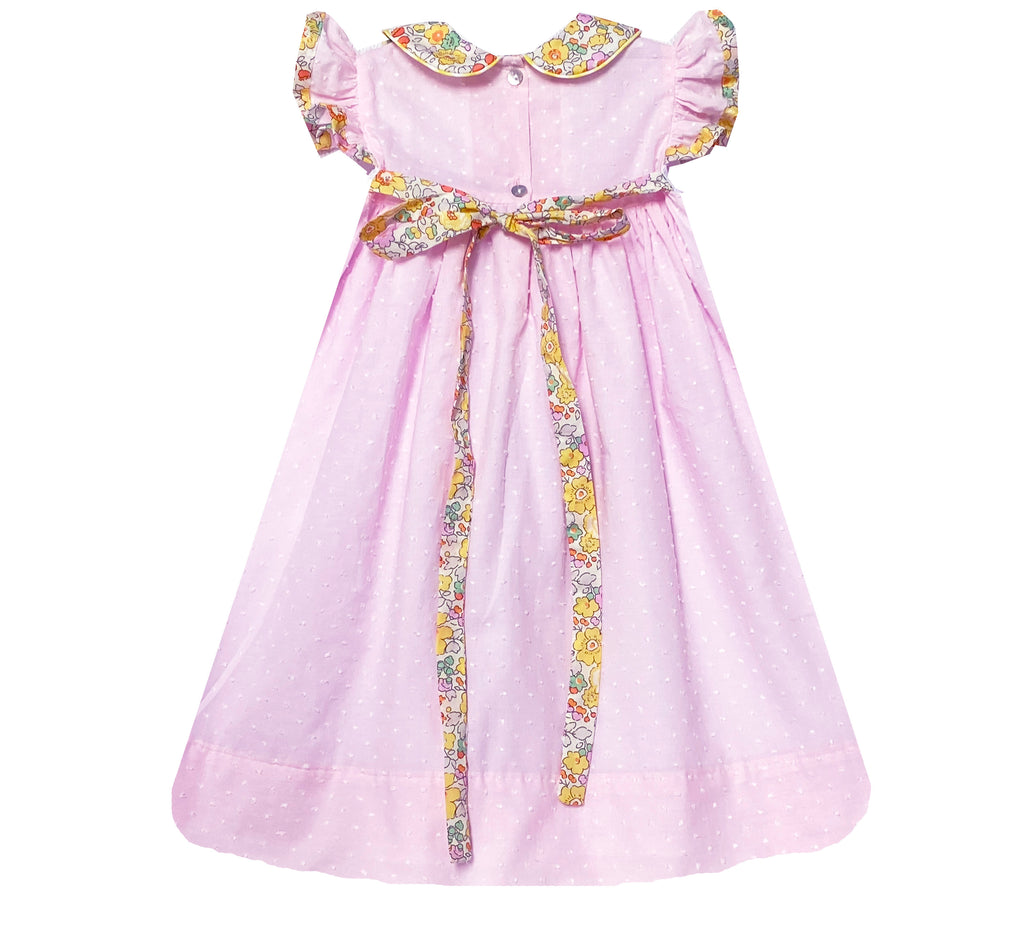 Girl's Pink Plumetti "Betsy Liberty" Dress - Little Threads Inc. Children's Clothing