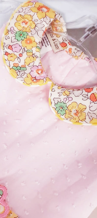 Girl's Pink "Liberty" Plumetti Dress - Little Threads Inc. Children's Clothing