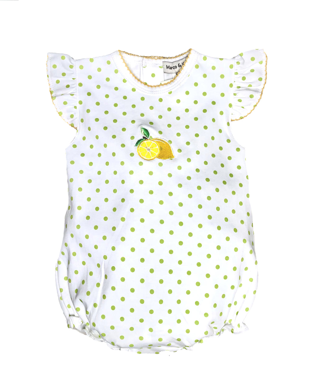 Baby Girl's Lemon Dots Romper - Little Threads Inc. Children's Clothing