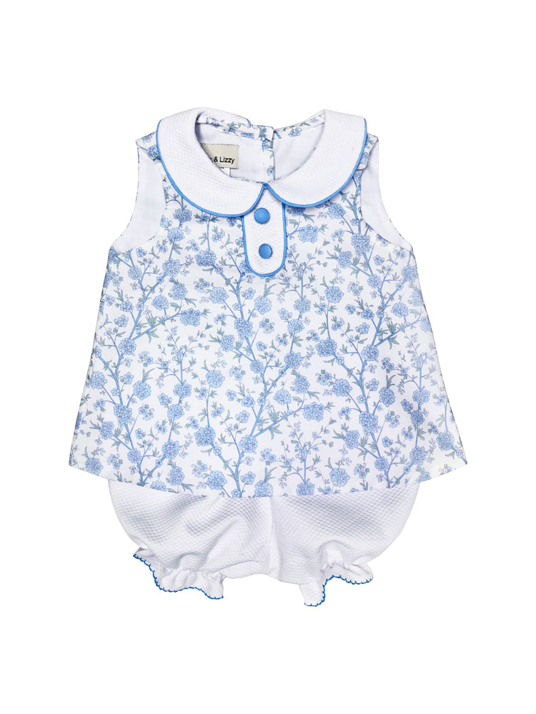 Baby Girl's "Terry & Sam" Floral Diaper Set - Little Threads Inc. Children's Clothing