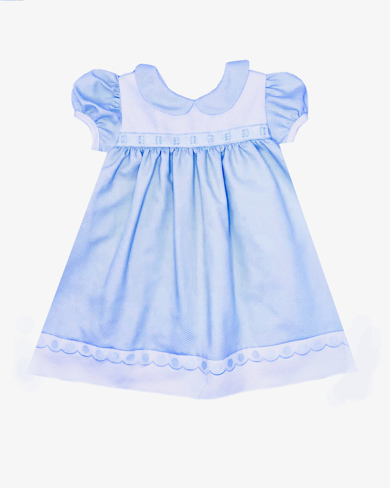 Girl's "Blue and White" Float Dress - Little Threads Inc. Children's Clothing