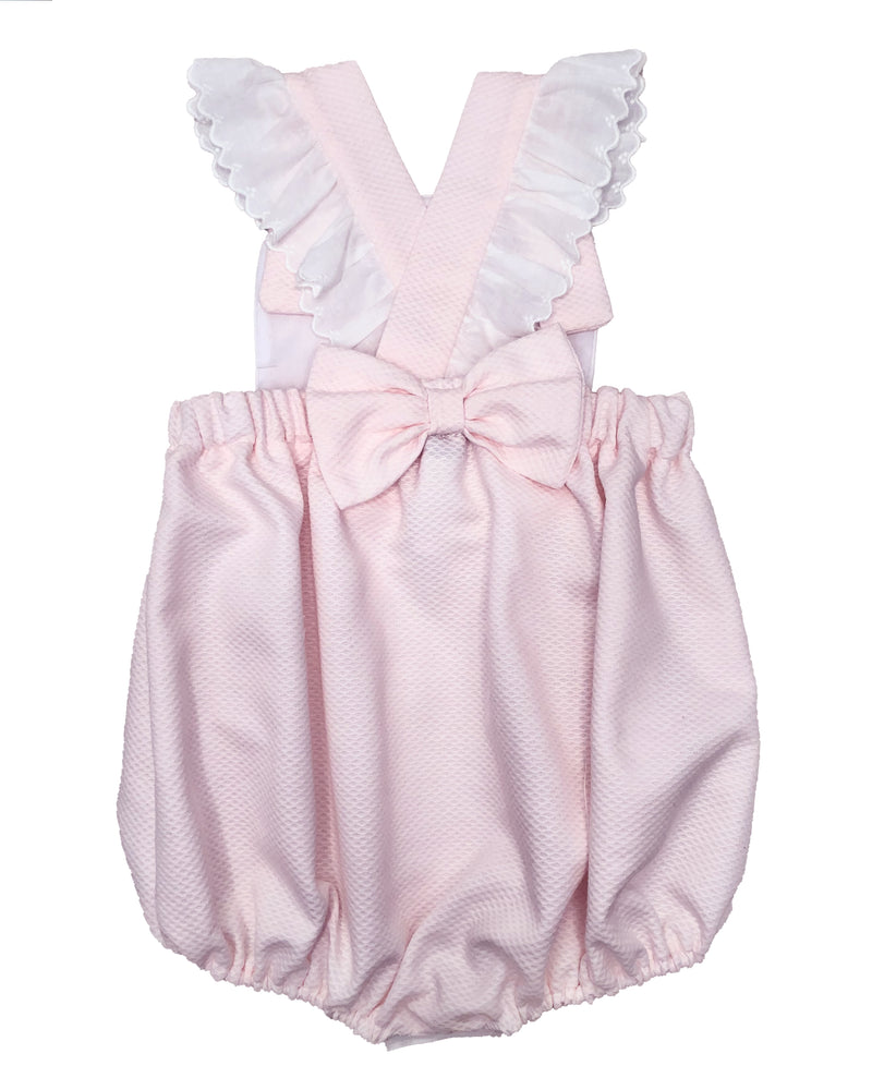 Pink Pique  Girl's Sun Suit romper - Little Threads Inc. Children's Clothing