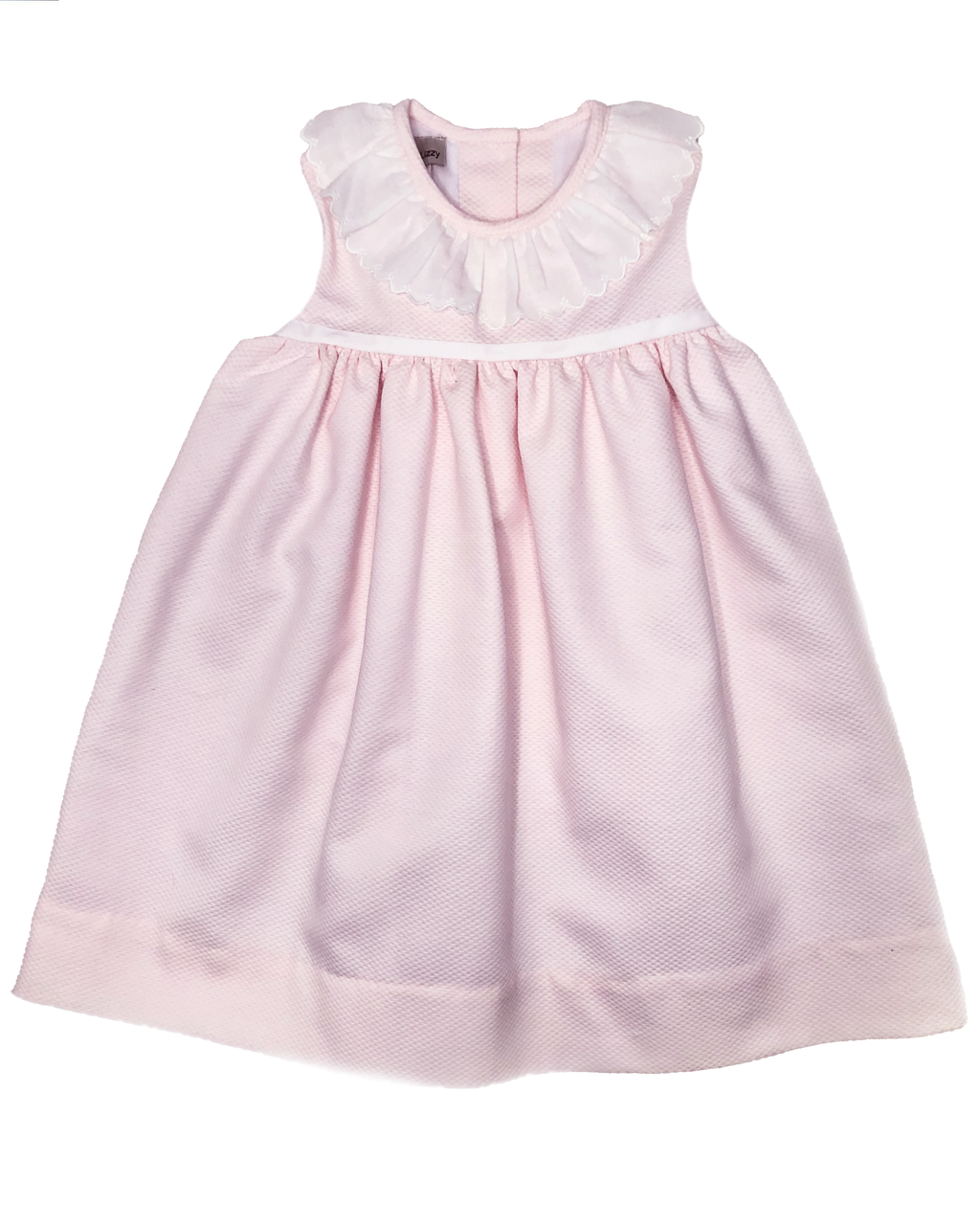 Pink Lacey Girl's Pique  Dress - Little Threads Inc. Children's Clothing