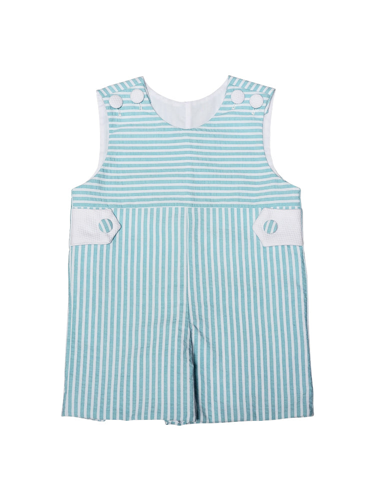 Baby Boy's "Laurie and Brandon" Striped Overall - Little Threads Inc. Children's Clothing