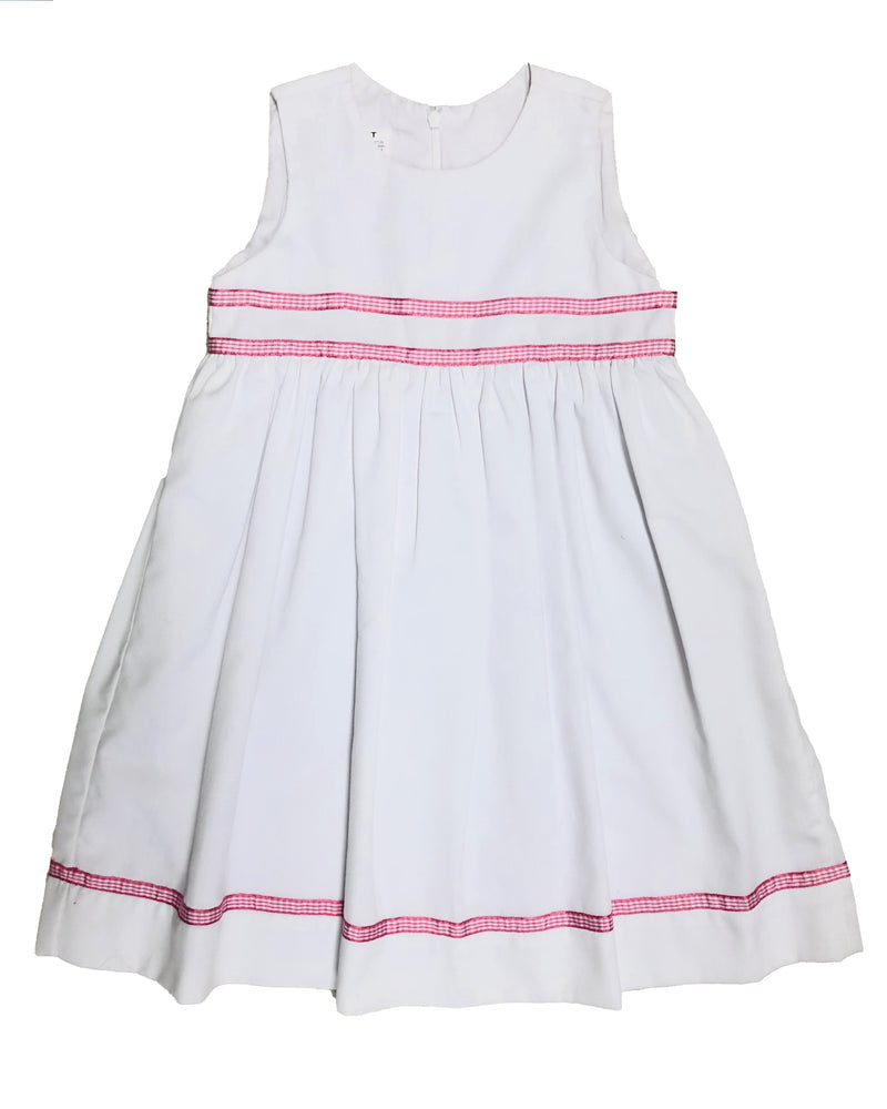 Pink Gingham Ribbon Girl's Dress - Little Threads Inc. Children's Clothing