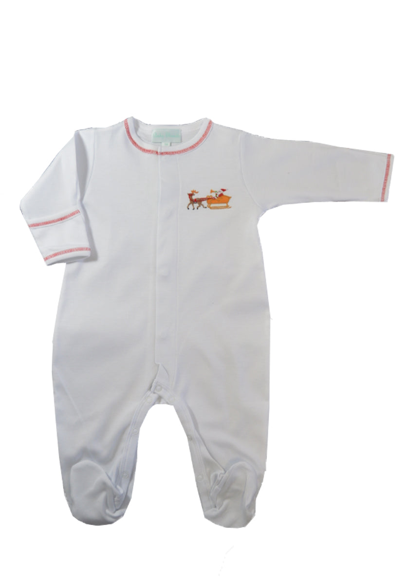 Baby Boy's Santa's Sleigh Footie - Little Threads Inc. Children's Clothing