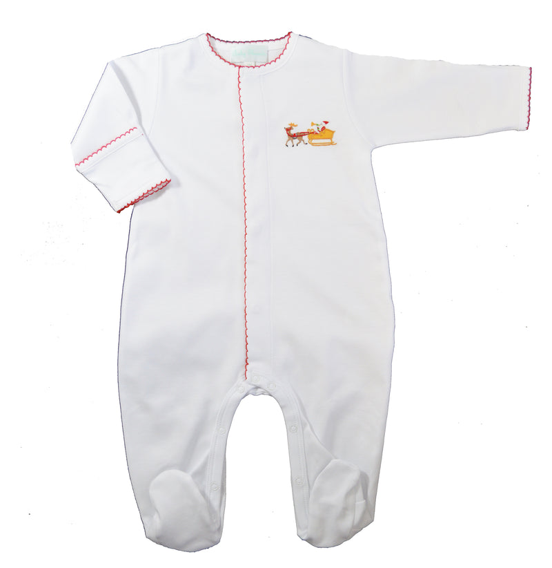 Baby Girl's Santa's Sleigh Footie - Little Threads Inc. Children's Clothing