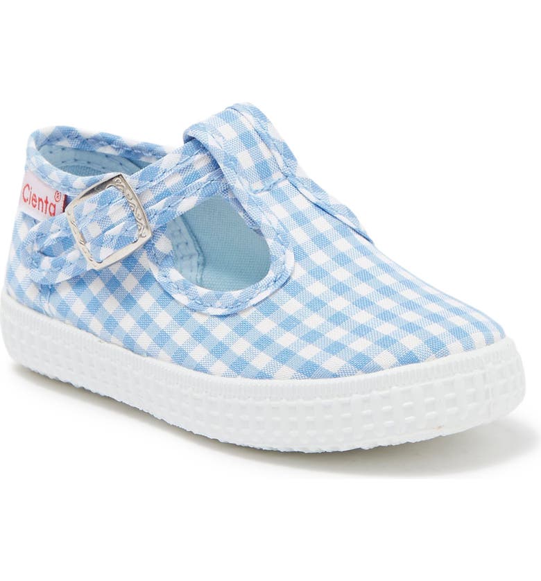 Cienta blue Gingham canvas kids shoes - Little Threads Inc. Children's Clothing