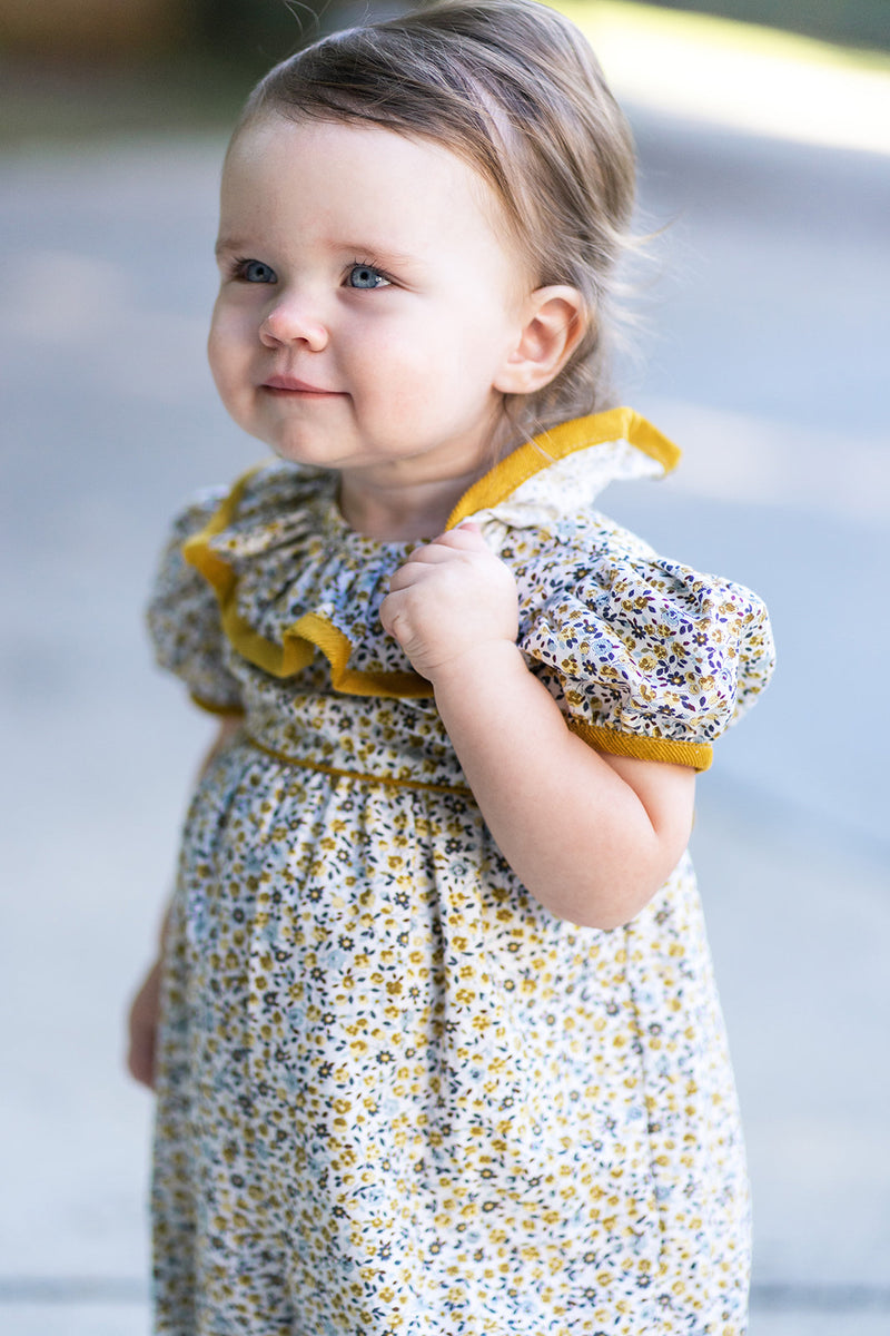 Viella Floral Girl's Romper - Little Threads Inc. Children's Clothing