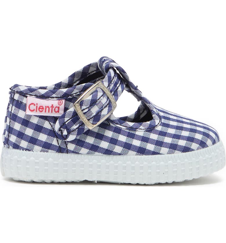 Cienta Navy Gingham canvas kids shoes - Little Threads Inc. Children's Clothing