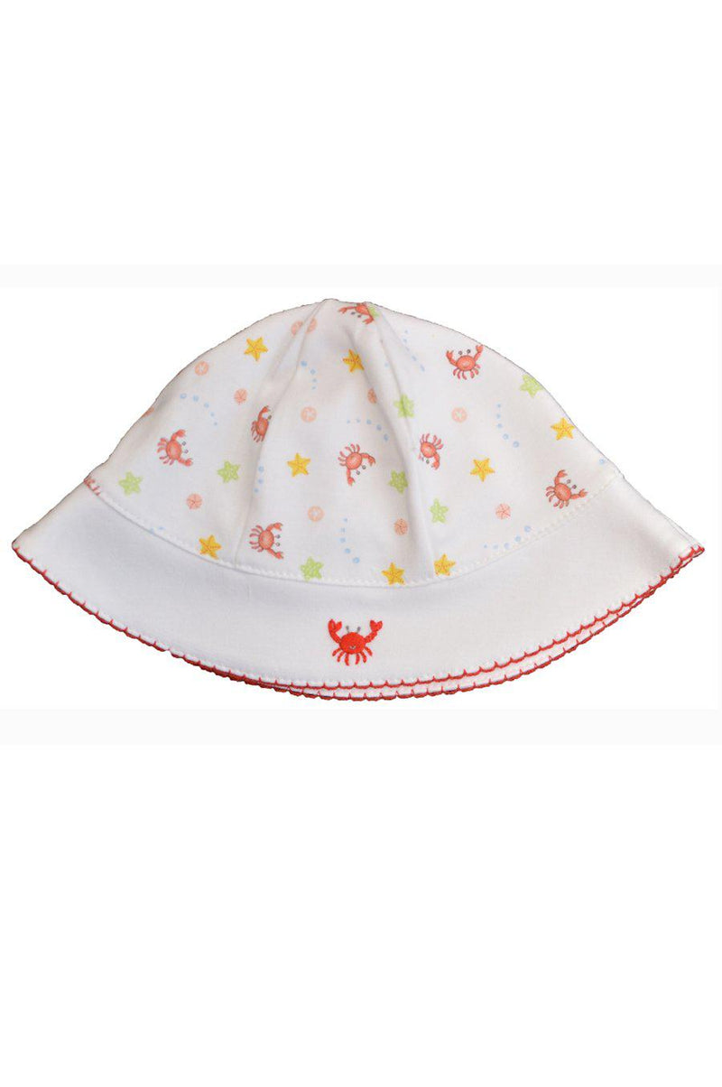 Crab Print Girl's Sun Hat - Little Threads Inc. Children's Clothing