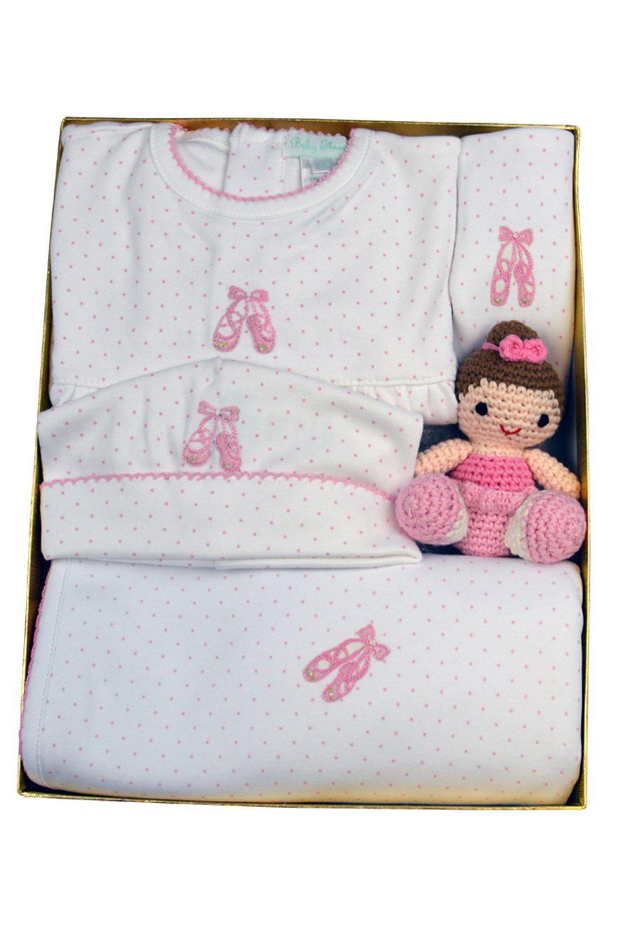 Ballerina Gift Set with Rattle - Little Threads Inc. Children's Clothing