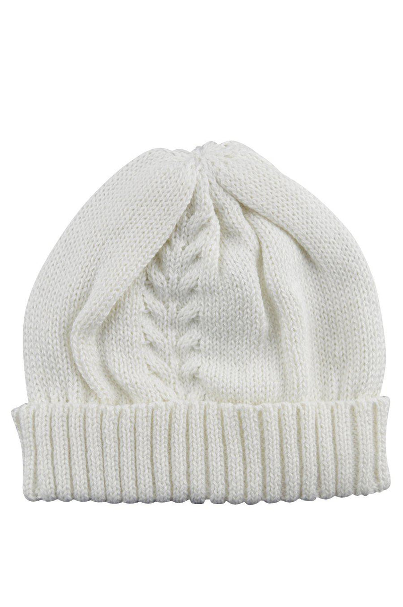 Ivory Knitted Hat - Little Threads Inc. Children's Clothing