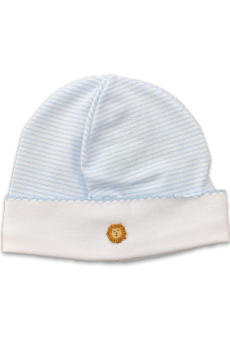 Animal Train Blue Striped baby boy hat - Little Threads Inc. Children's Clothing