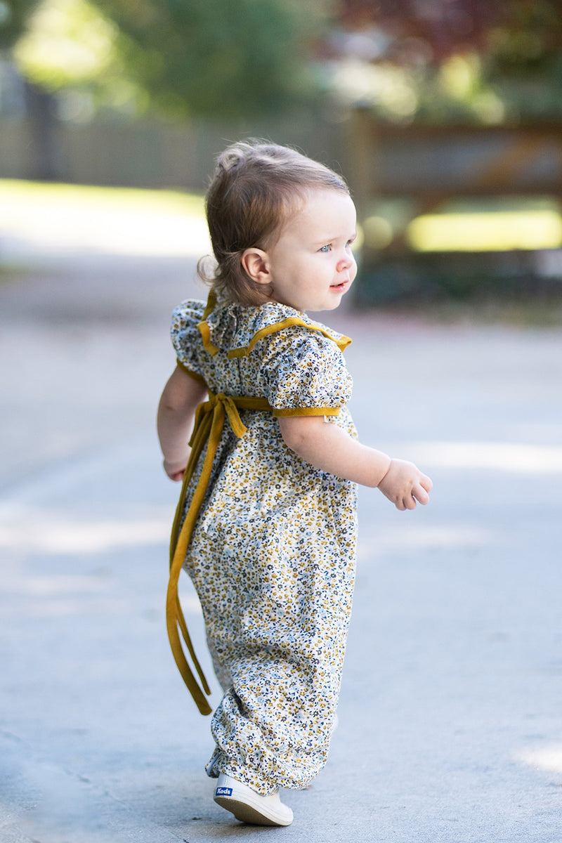 Viella Floral Girl's Romper - Little Threads Inc. Children's Clothing