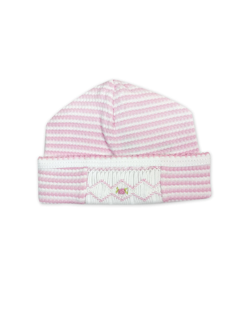 Baby Girl's Pink and White Striped Hat - Little Threads Inc. Children's Clothing