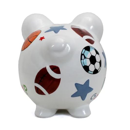 Sport Pork Pig Bank - Little Threads Inc. Children's Clothing