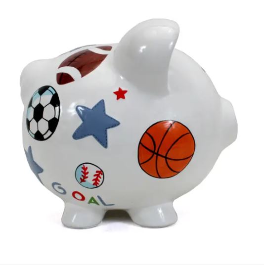 Sport Pork Pig Bank - Little Threads Inc. Children's Clothing