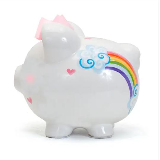 Unicorn and Rainbows Piggy Bank - Little Threads Inc. Children's Clothing