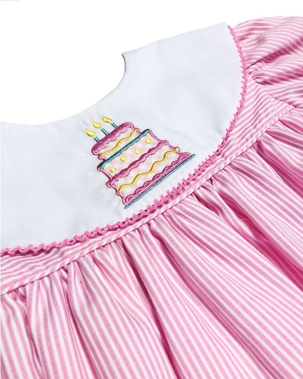 Double collar Pink stripes girl's Float dress - Little Threads Inc. Children's Clothing