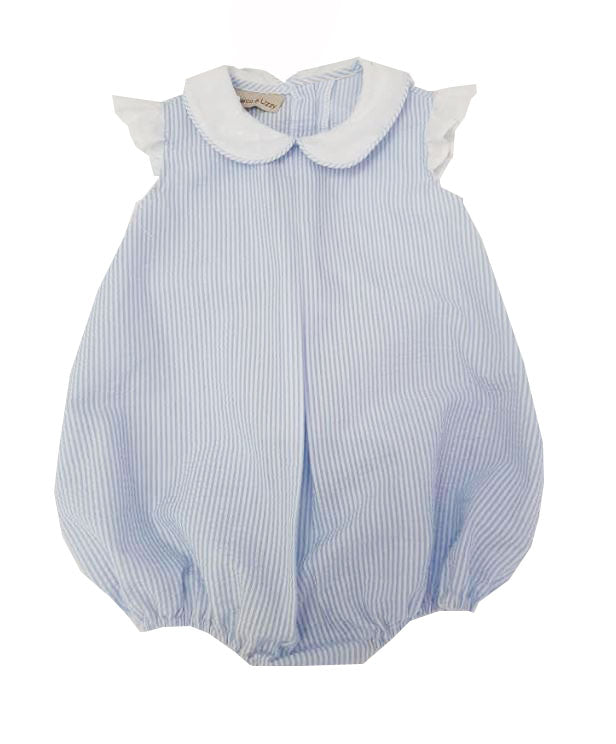 Sweet Pastel Baby Girl Blue Romper - Little Threads Inc. Children's Clothing