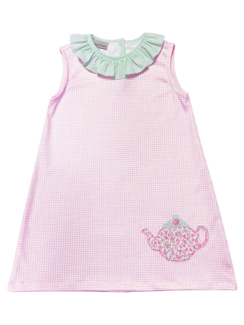 Tea pot A line girl's dress - Little Threads Inc. Children's Clothing