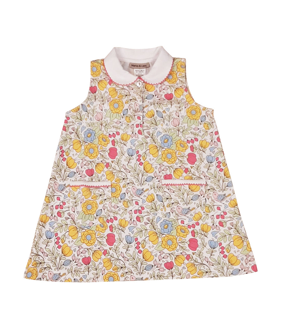 Girl's "Lyann & Noah" Pima Cotton A Line dress - Little Threads Inc. Children's Clothing