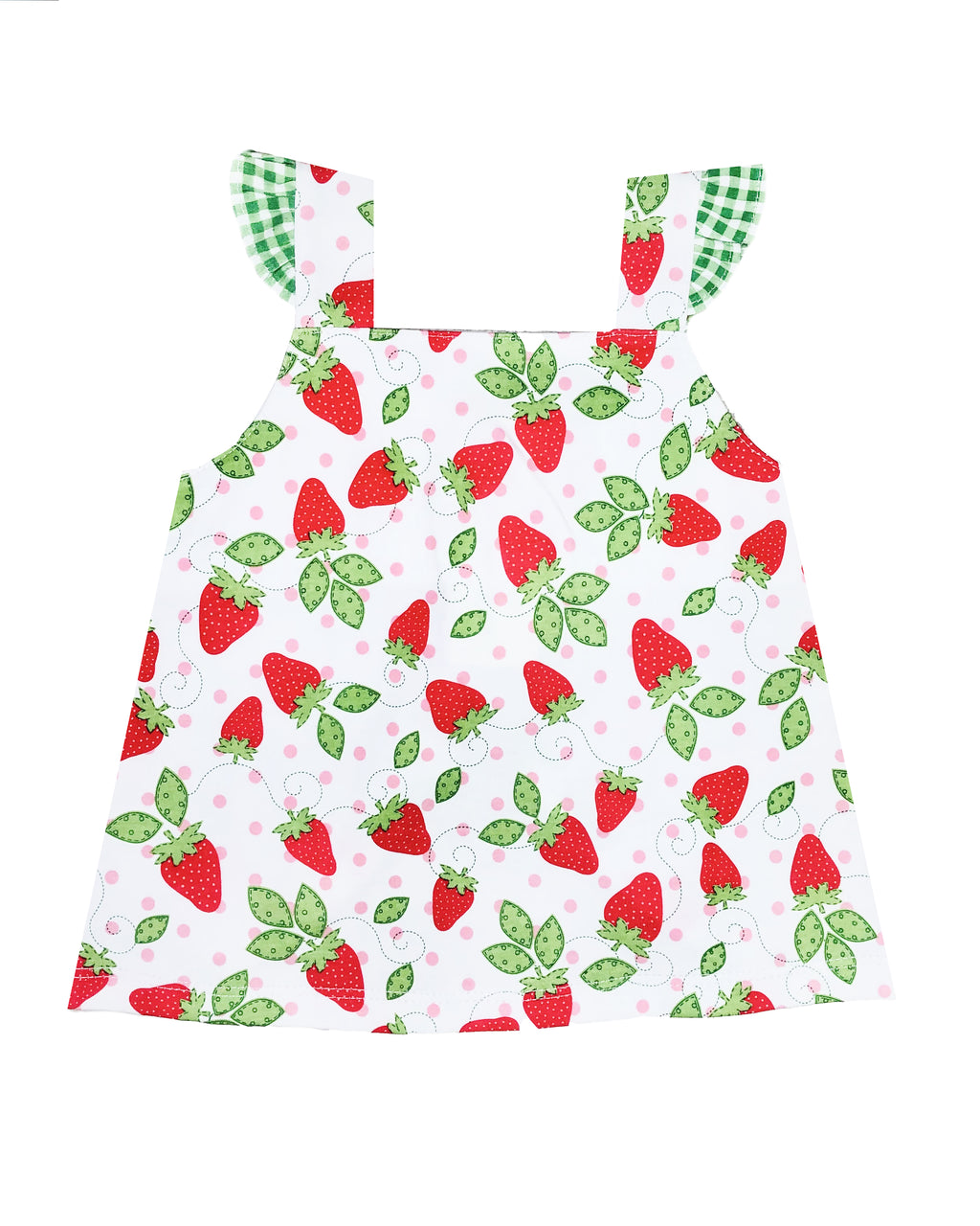 "Strawberry Patch" printed girl's diaper set - Little Threads Inc. Children's Clothing